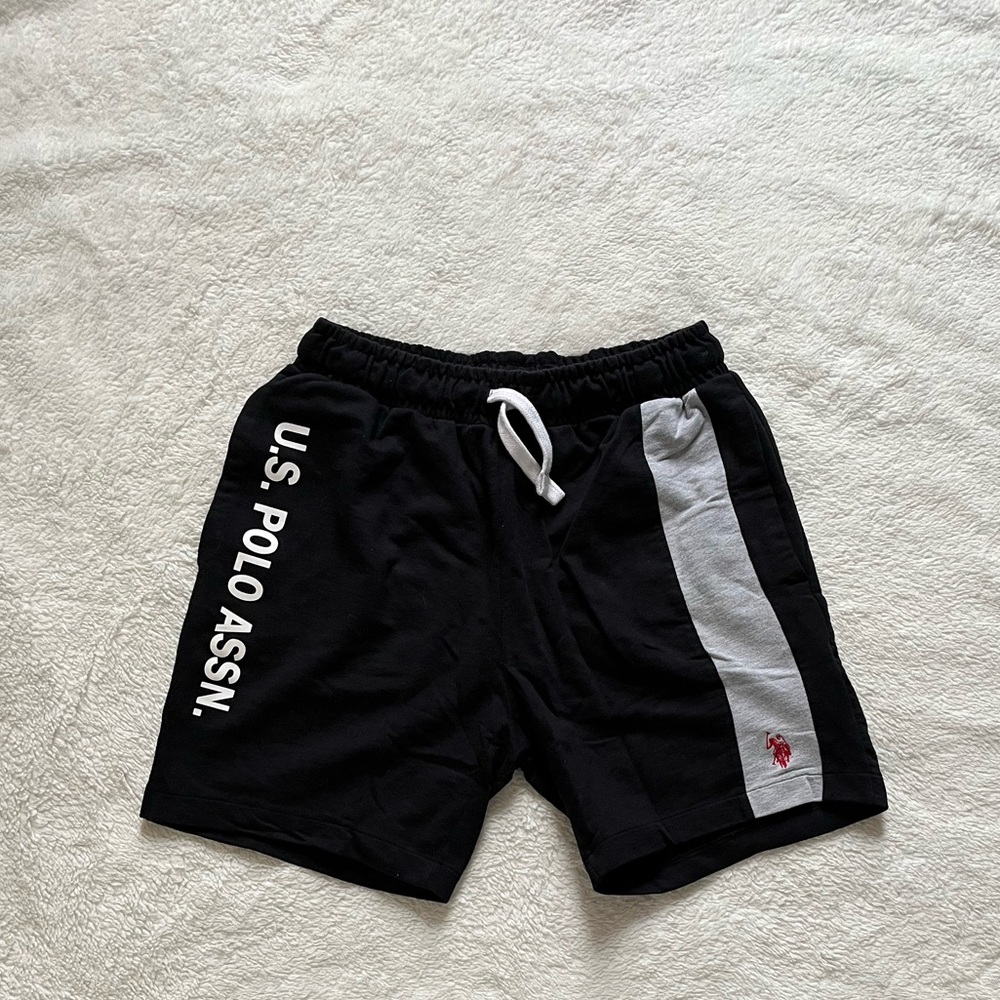 Black and grey US Polo Association cotton comfy shorts medium